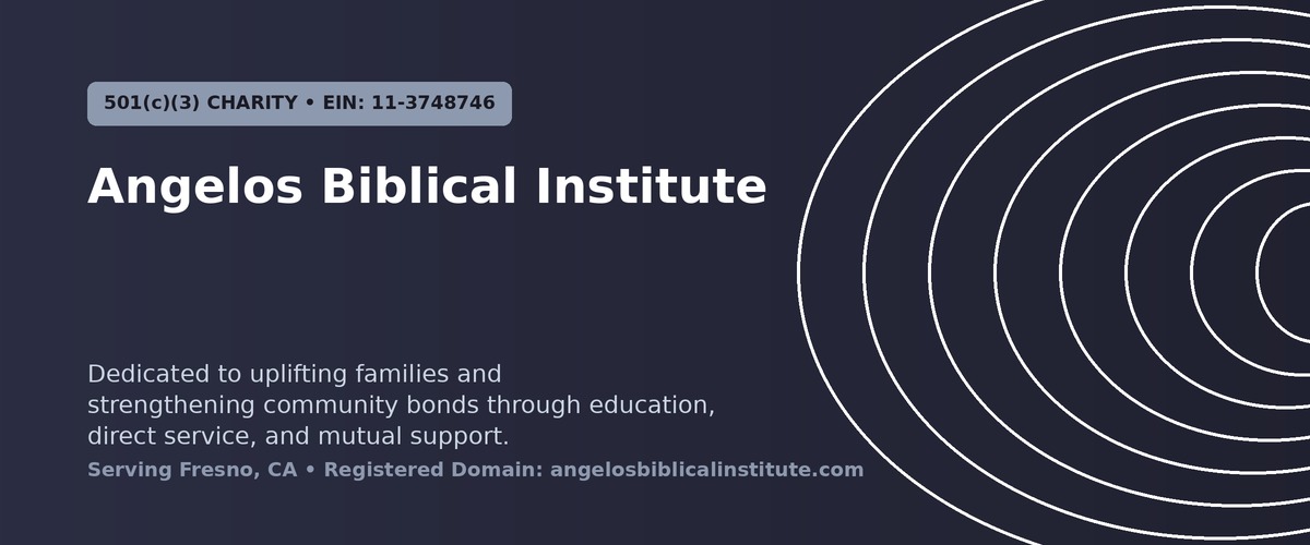 Angelos Biblical Institute Organization Banner
